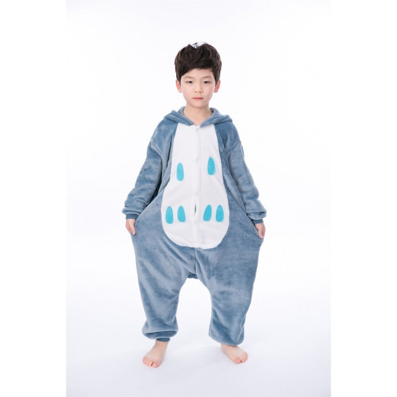 animal kigurumi blue Owl onesie pajamas for kids