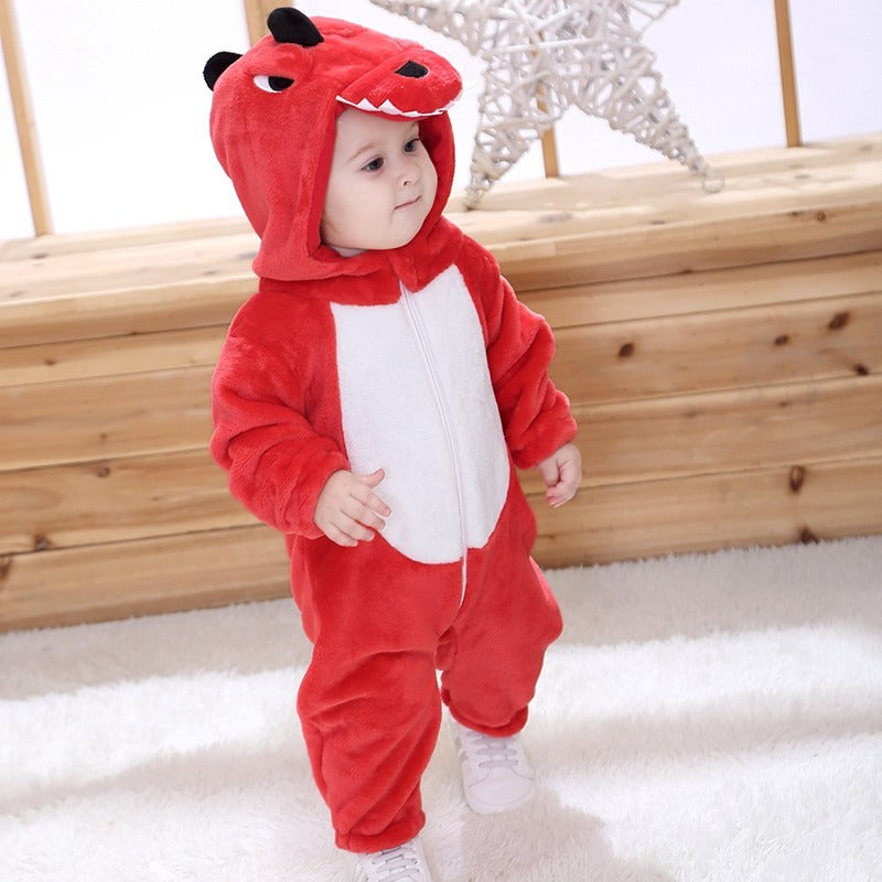 Red Dinosaur Onesie for Baby Toddler Animal Costumes Outfit