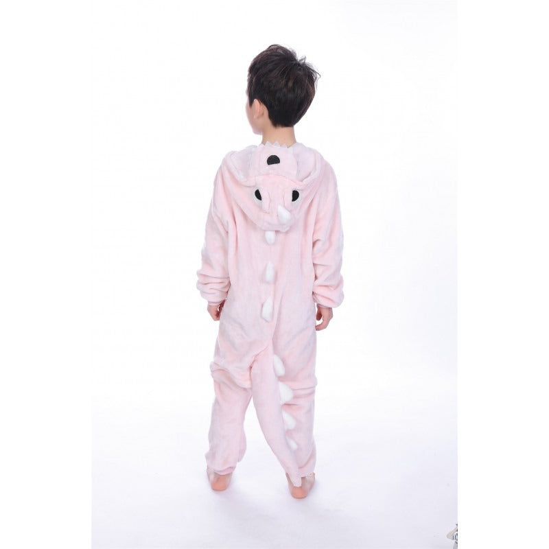 animal kigurumi pink Dinosaur onesie pajamas for kids