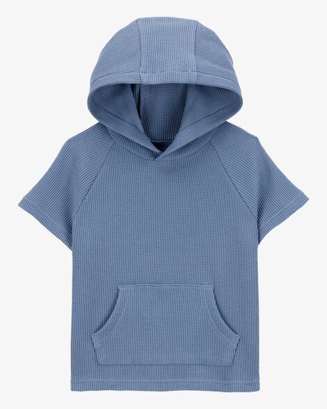 Toddler Waffle Knit Hooded Pullover