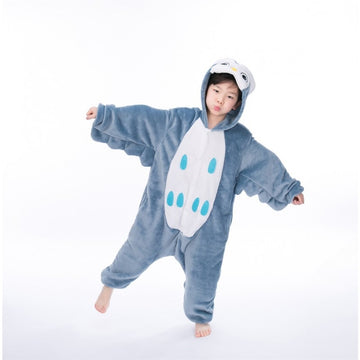 animal kigurumi blue Owl onesie pajamas for kids