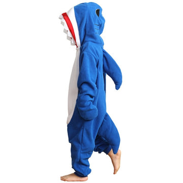 Kids Shark Onesie Costume Halloween Outfit for Boys Girls Zip Up