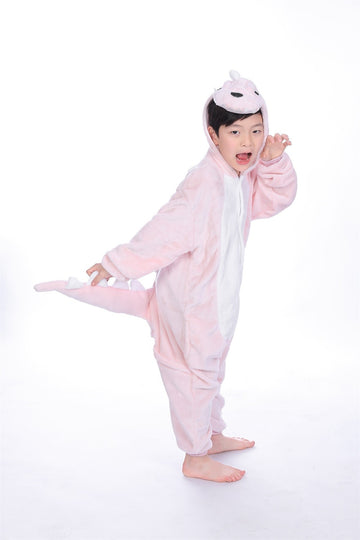 animal kigurumi pink Dinosaur onesie pajamas for kids