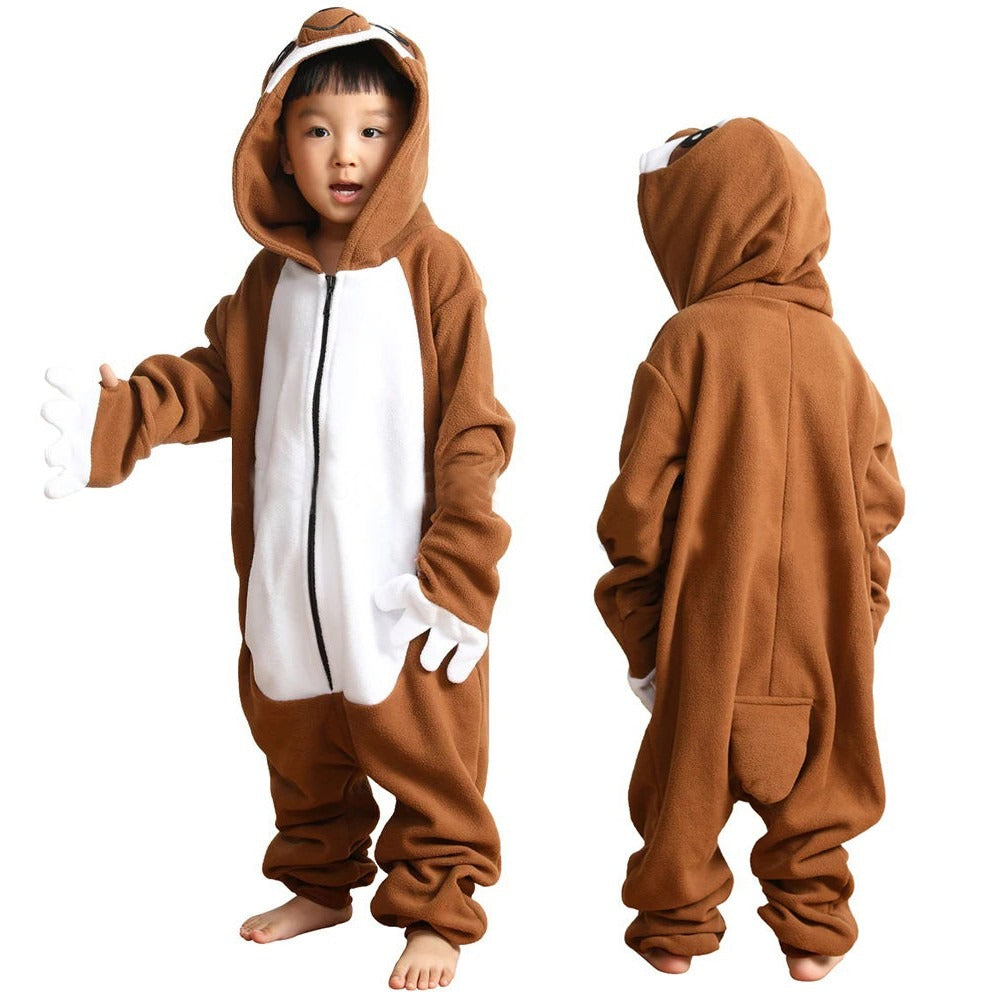 Kids Sloth Onesie Pajamas Animal Costumes for Boys & Girls Zip Up
