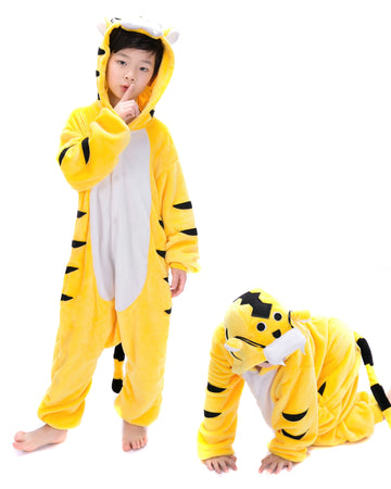animal kigurumi yellow Tiger onesie pajamas for kids