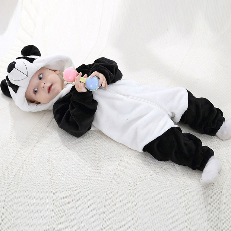 Infant & Toddlers Panda Costume Onesie Romper Halloween Outfit Suit