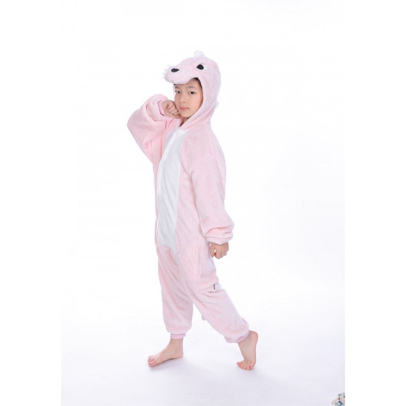 animal kigurumi pink Dinosaur onesie pajamas for kids