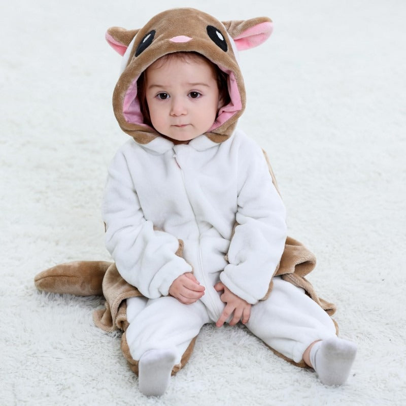 Flying Squirrel Costume Onesie for Baby Toddler Halloween Outfit Easy Costume