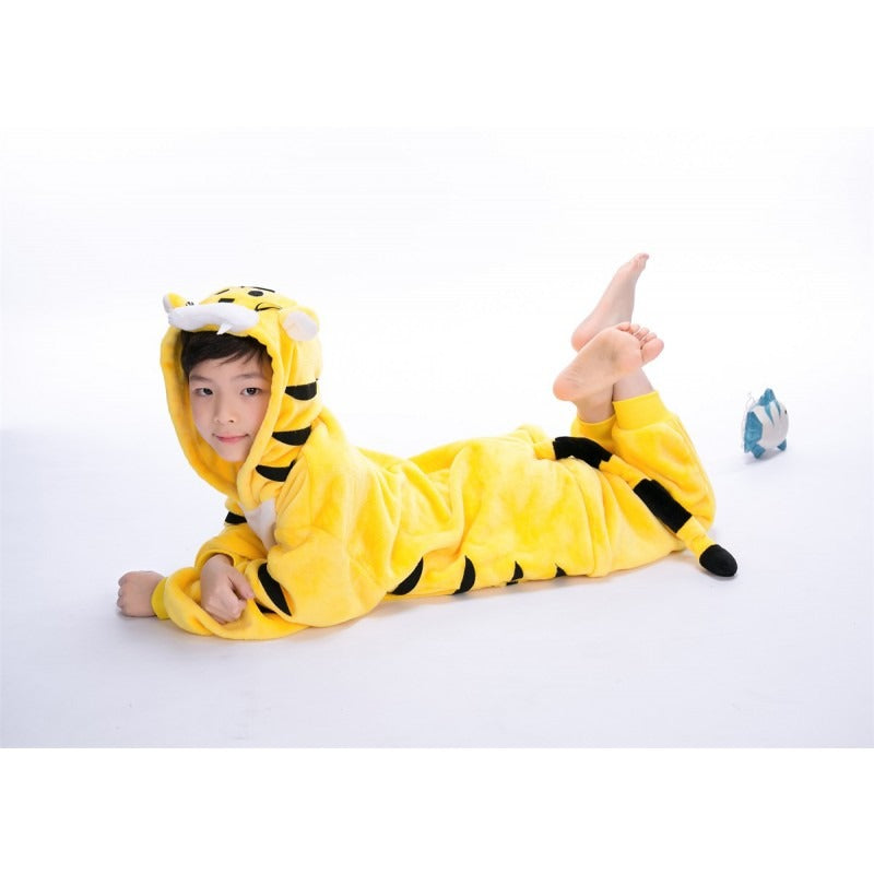 animal kigurumi yellow Tiger onesie pajamas for kids