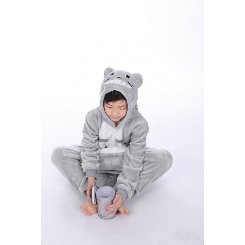 animal kigurumi grey Totoro onesie pajamas for kids