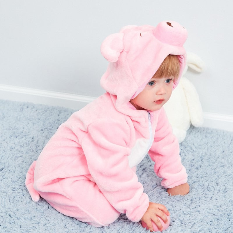Pink Pig Onesie for Baby Romper Costume Outfit for Toddler