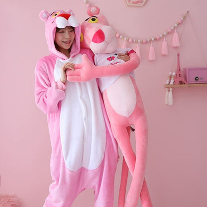 Pink Panther Onesie Pajamas Kigurumi Animal Costumes For Kids