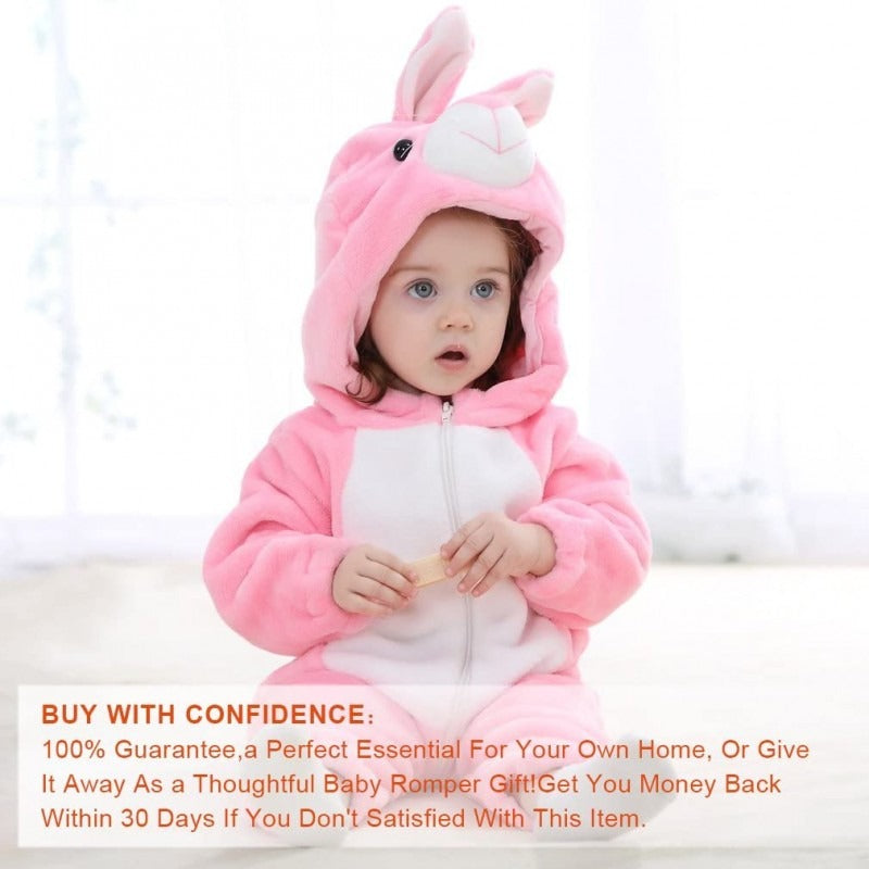 Infant & Toddlers Pink Bunny Costume Onesie Romper Halloween Outfit Suit