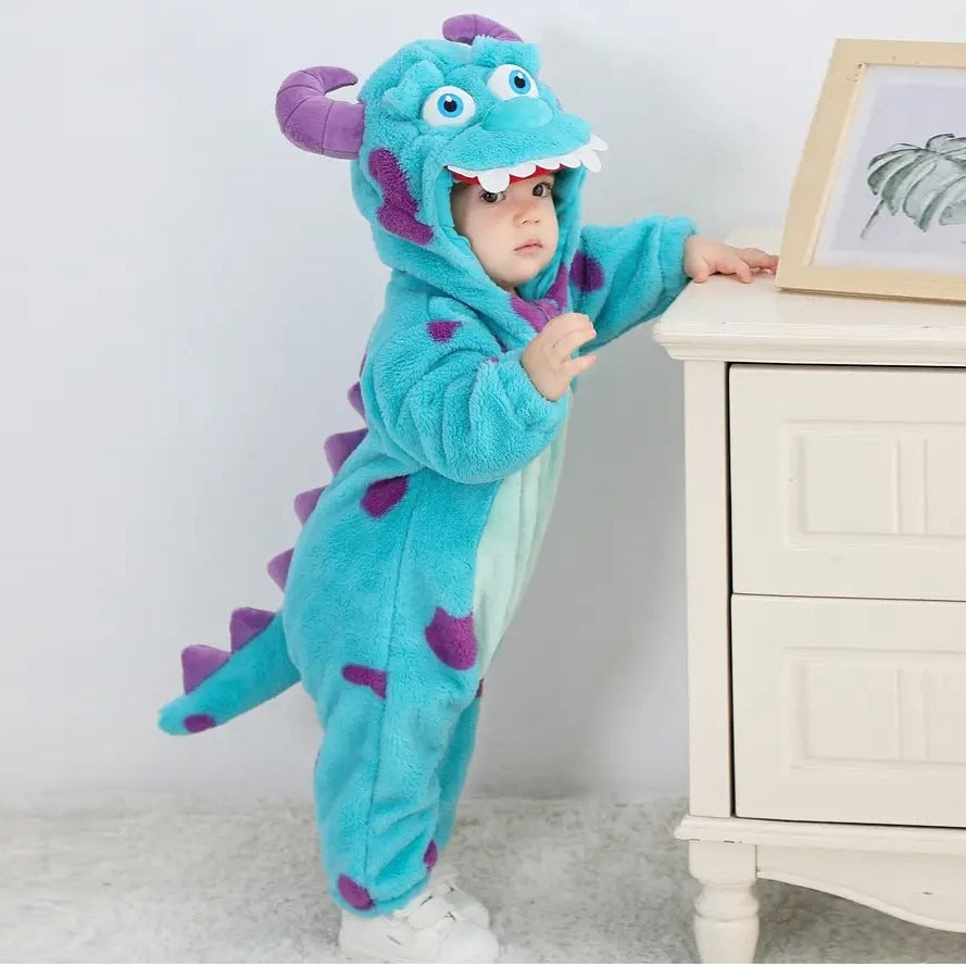 Baby Sully Costume Romper Onesie Halloween Monster Cute Outft for Toddler