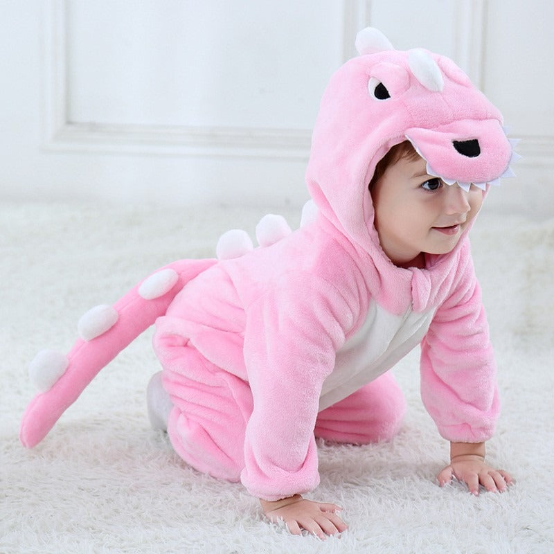 Pink Dinosaur Onesie for Baby Toddler Animal Costumes Outfit