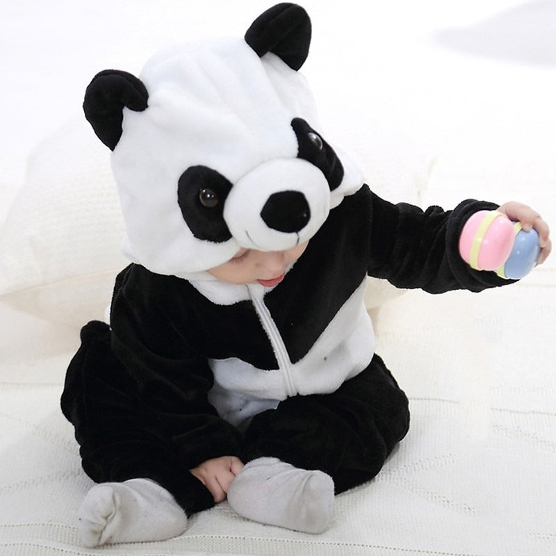 Infant & Toddlers Panda Costume Onesie Romper Halloween Outfit Suit