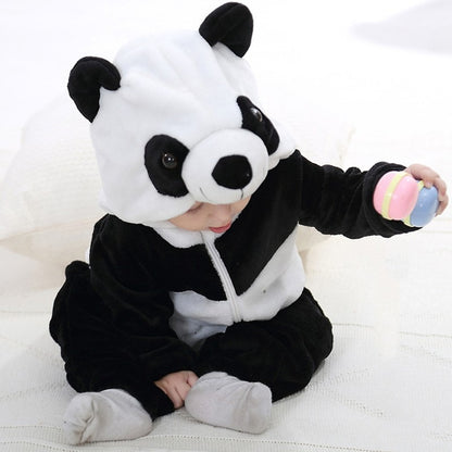 Infant & Toddlers Panda Costume Onesie Romper Halloween Outfit Suit