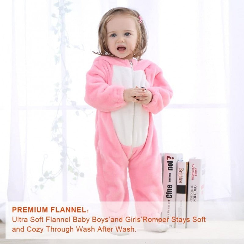 Infant & Toddlers Pink Bunny Costume Onesie Romper Halloween Outfit Suit