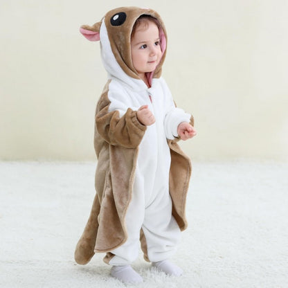 Flying Squirrel Costume Onesie for Baby Toddler Halloween Outfit Easy Costume