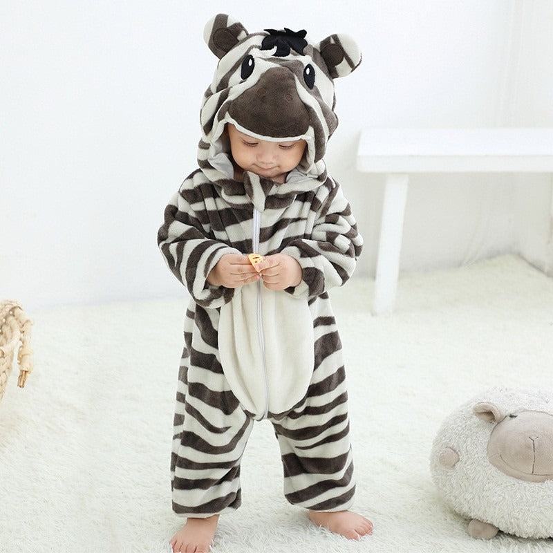 Zebra Onesie for Baby Toddler Animal Costume Outfit