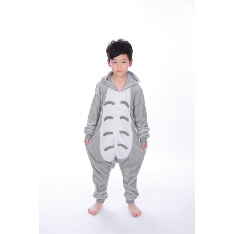 animal kigurumi grey Totoro onesie pajamas for kids