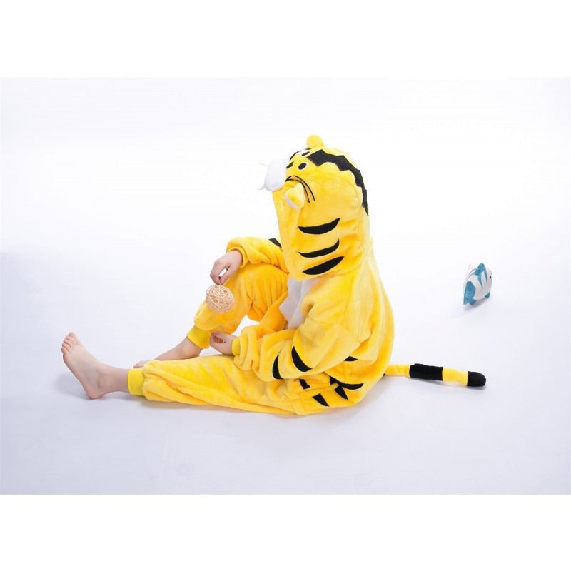 animal kigurumi yellow Tiger onesie pajamas for kids