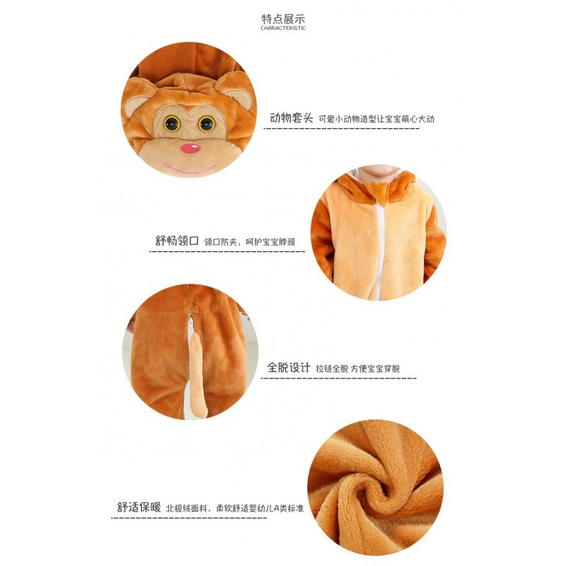 Monkey Onesie for Baby Romper Toddler Costume Outfit