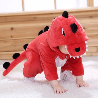 Red Dinosaur Onesie for Baby Toddler Animal Costumes Outfit