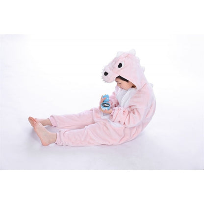 animal kigurumi pink Dinosaur onesie pajamas for kids