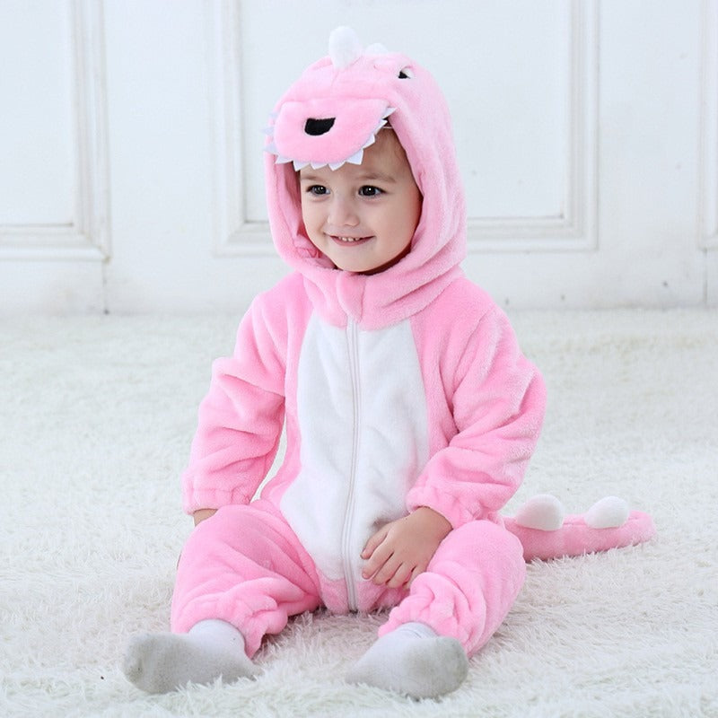 Pink Dinosaur Onesie for Baby Toddler Animal Costumes Outfit