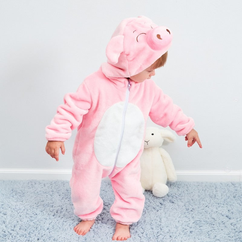 Pink Pig Onesie for Baby Romper Costume Outfit for Toddler