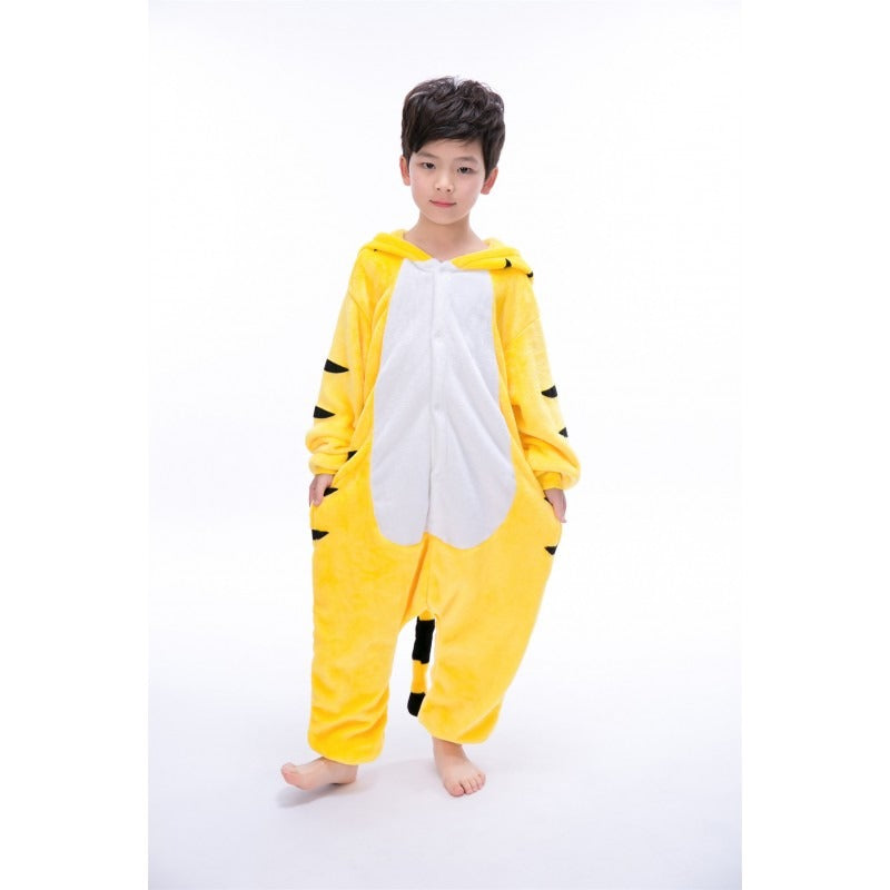 animal kigurumi yellow Tiger onesie pajamas for kids