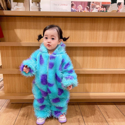 Toddler & Kids Sully Costume Onesie Partywear Winter Outft Suit Top Quality
