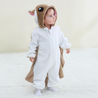 Flying Squirrel Costume Onesie for Baby Toddler Halloween Outfit Easy Costume