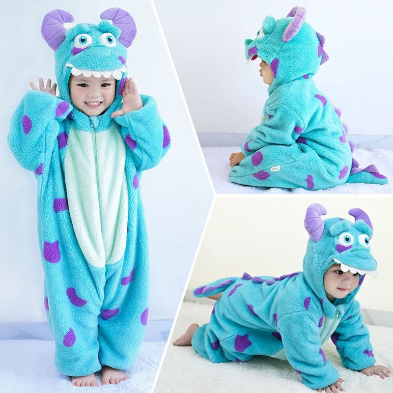 Baby Sully Costume Romper Onesie Halloween Monster Cute Outft for Toddler