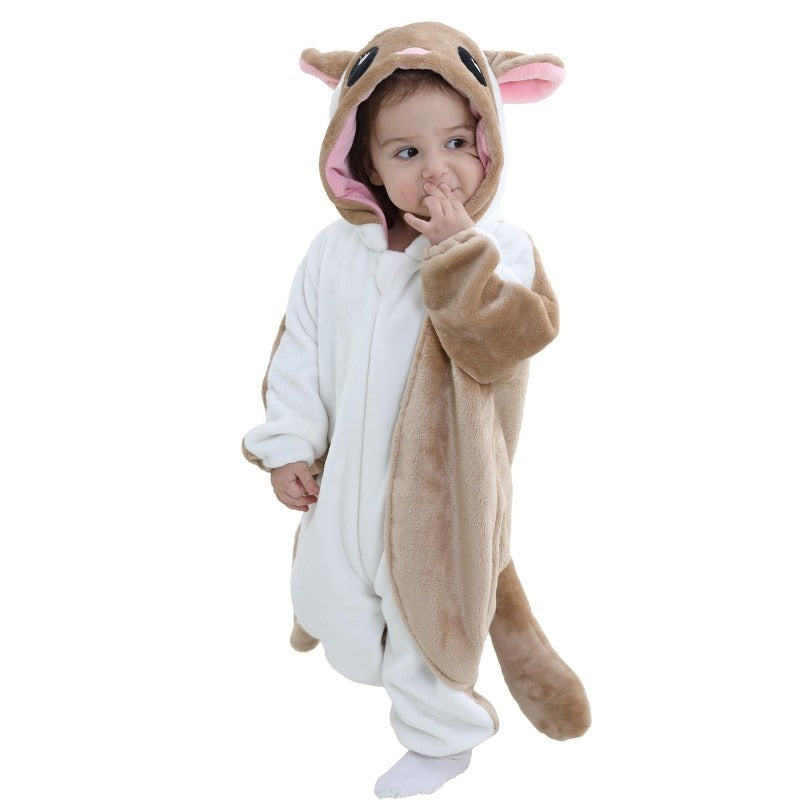 Flying Squirrel Costume Onesie for Baby Toddler Halloween Outfit Easy Costume