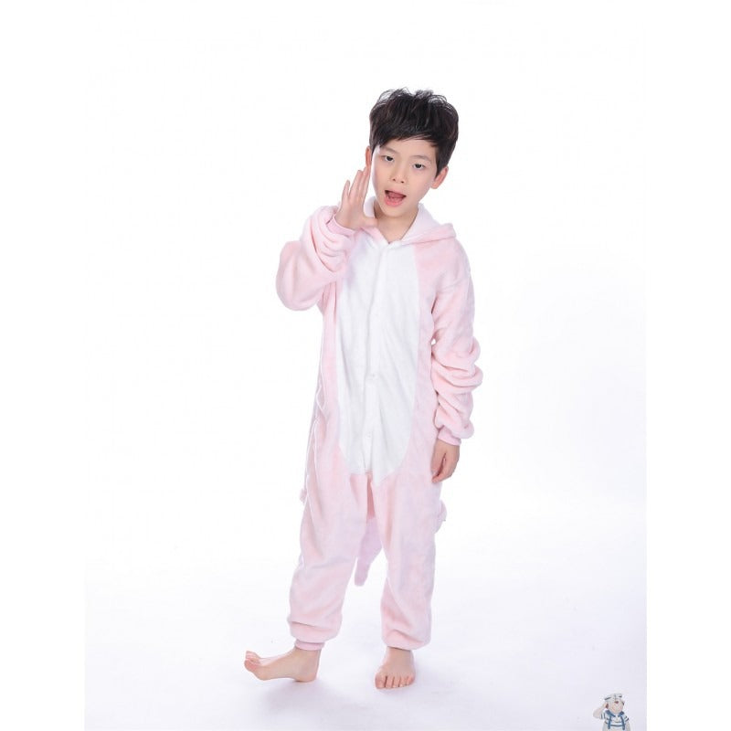 animal kigurumi pink Dinosaur onesie pajamas for kids