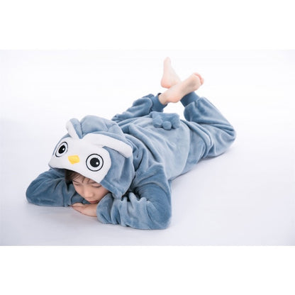 animal kigurumi blue Owl onesie pajamas for kids