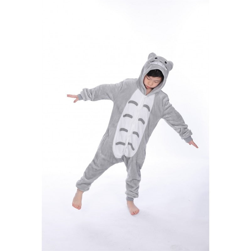 animal kigurumi grey Totoro onesie pajamas for kids