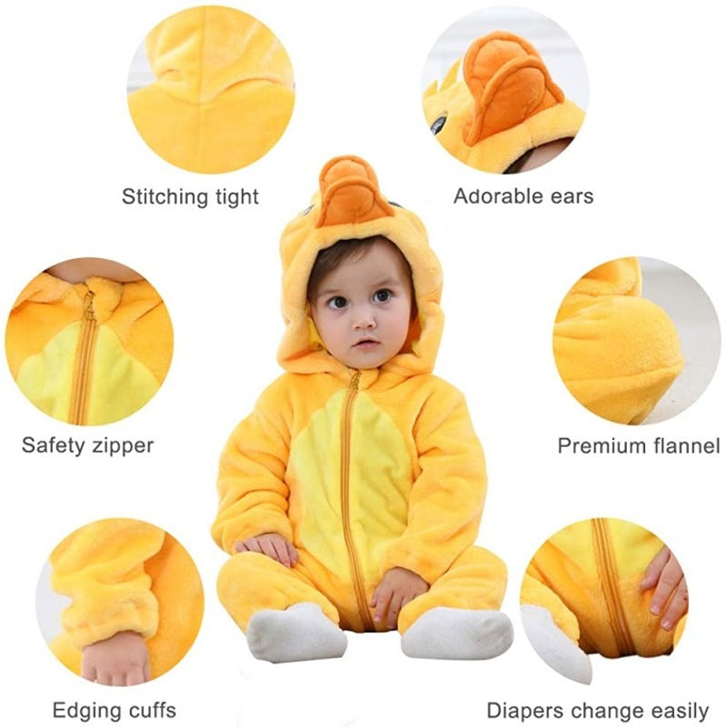 Infant & Toddlers Duck Costume Onesie Romper Unisex Halloween Costumes Outfit Suit