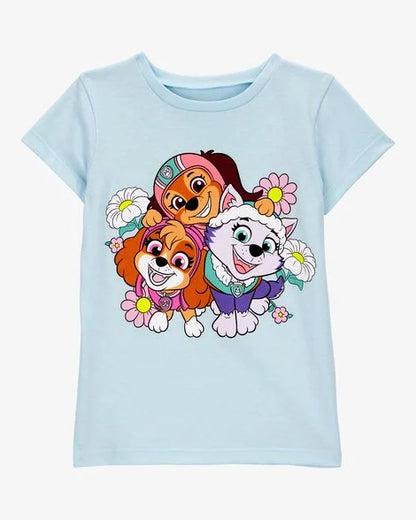 Toddler Girl Carton Print Short-Sleeve Tee