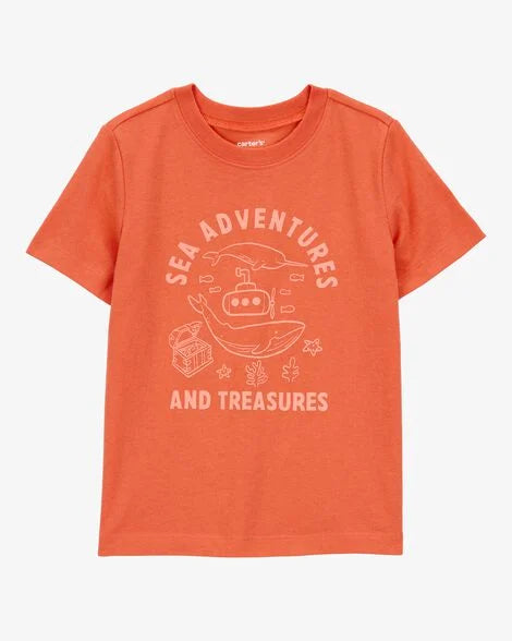 Toddler Boy Cartoon Print Short-Sleeve Tee