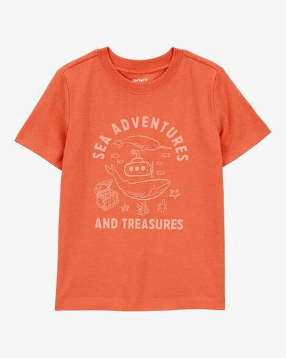 Toddler Boy Cartoon Print Short-Sleeve Tee