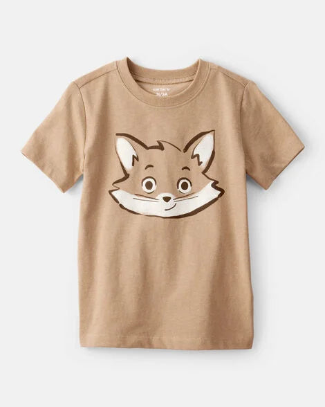 Toddler Boy Cartoon Print Short-Sleeve Tee