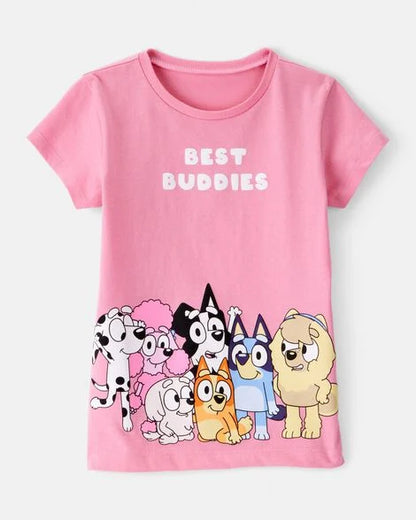 Toddler Girl Carton Print Short-Sleeve Tee