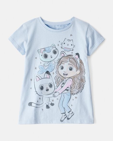 Toddler Girl Carton Print Short-Sleeve Tee