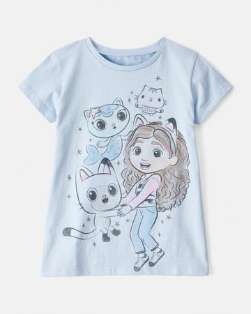Toddler Girl Carton Print Short-Sleeve Tee