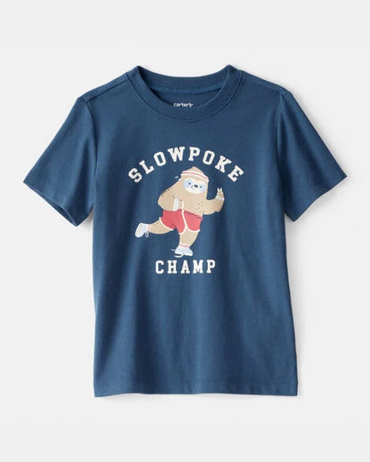Toddler Boy Cartoon Print Short-Sleeve Tee