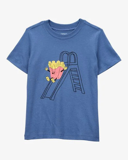 Toddler Boy Cartoon Print Short-Sleeve Tee