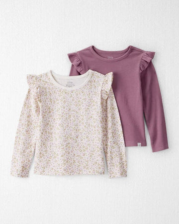 Toddler Girl 2-Pack Organic Cotton Tees in Botanic Muse Print